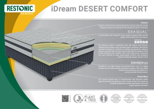 #1061 Restonic Desert Comfort Queen Bed