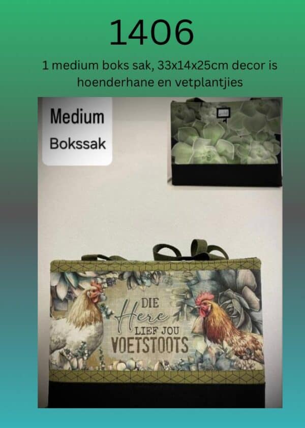 #  1406  1 pragtige M handgemaakte sak