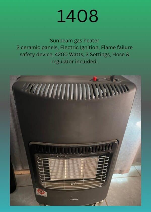 #  1408  Sunbeam gas verwarmer
