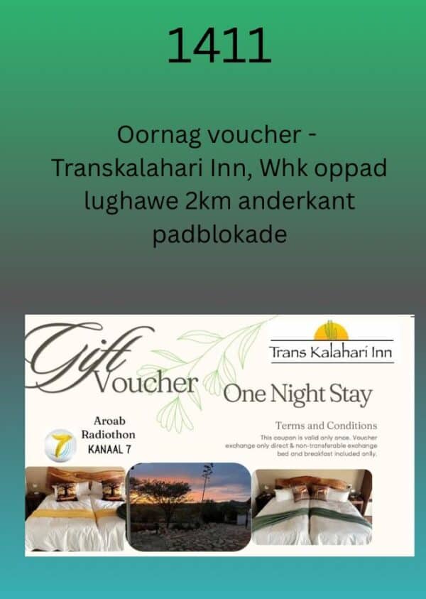 # 1411 Trans Kalahari Inn voucher