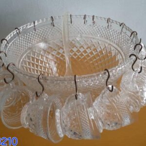 #3210 Glas bolabak met bekers