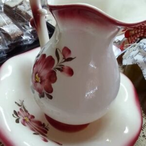 #3211 Porselein waskom en beker