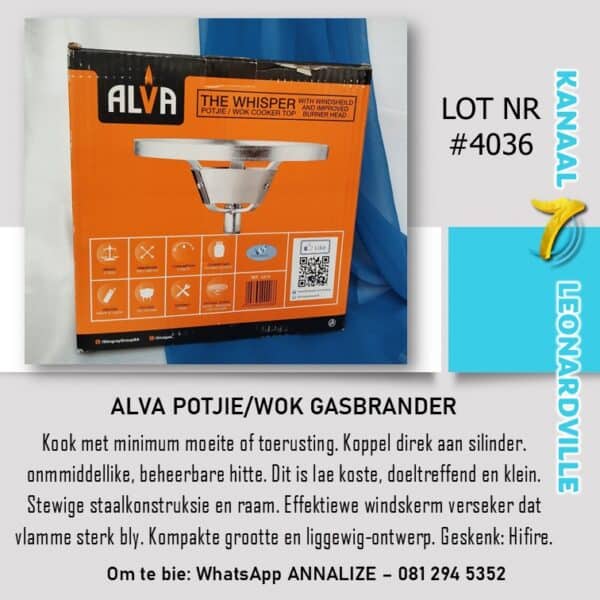 #4036 Alva Potjie / Wok Gasbrander