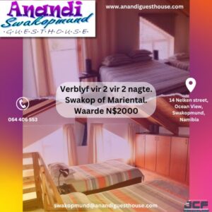#7701 Akkommodasie Anandi gastehuis