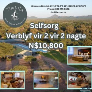 #7710 Akkommodasie Timbila Farmstead, selfsorg