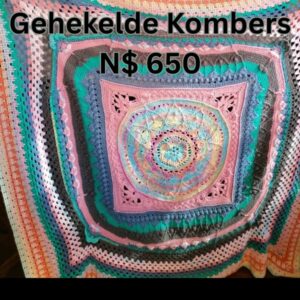 #7843 Gehekelde Kombers (uit gekoop)