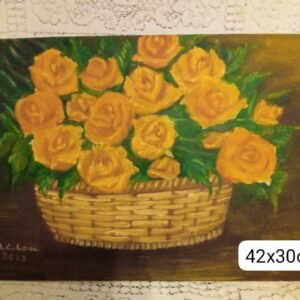 #8909 Skildery, Geel rose