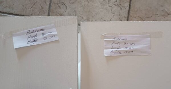 #0785 White Bedside Pedestals x 2 - Image 3