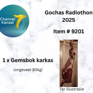 # 9201 - 1 x Gemsbok Karkas (ongeveer 80kg)