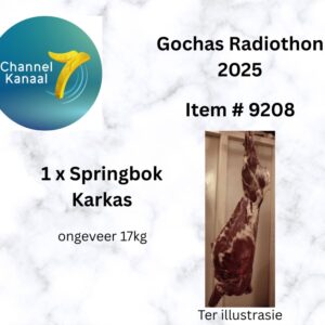 # 9208 - 1 x Springbok karkas - ongeveer 17kg