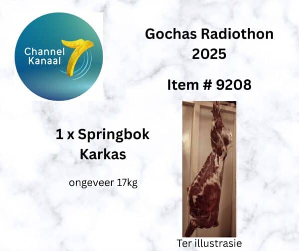 # 9208 - 1 x Springbok karkas - ongeveer 17kg