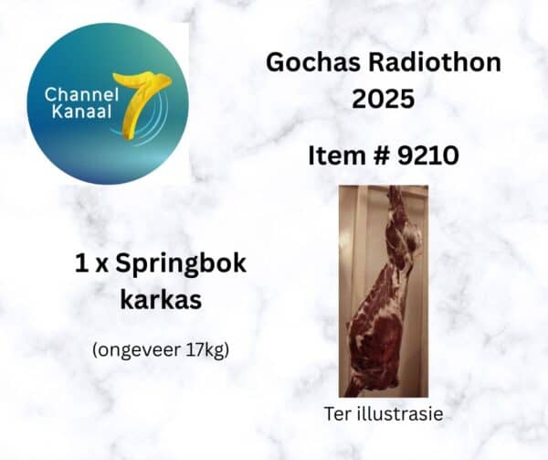 # 9210 - 1 x Springbok karkas - ongeveer 17kg