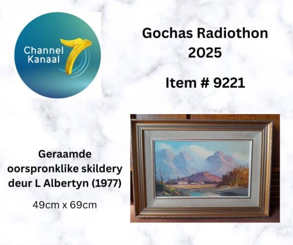 # 9221 - Geraamde oorspronklike skildery deur Leslie Albertyn (1977)