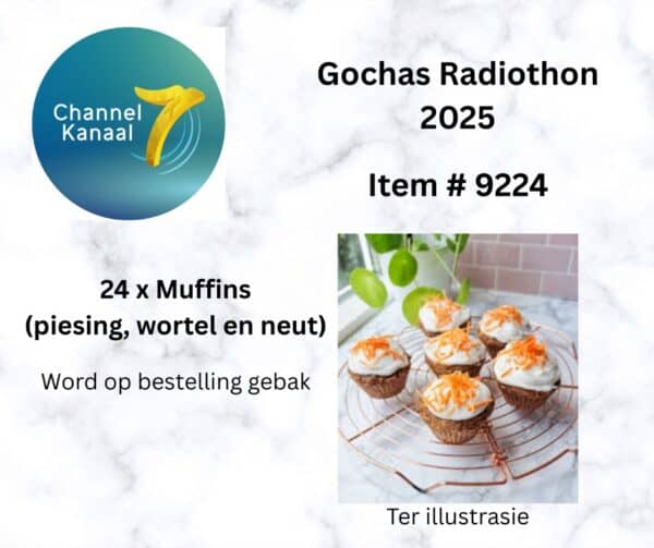 # 9224 - 24 x Muffins - Wortel, piesang en neut - Word op bestelling gebak