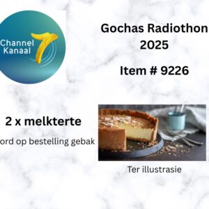 # 9226 - 2 Melkterte - word op bestelling gebak