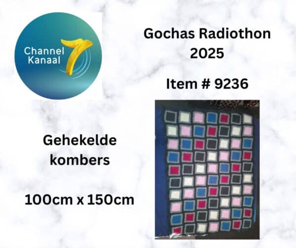 # 9236 - Gehekelde kombers (Genadekombers) 100cm x 150cm