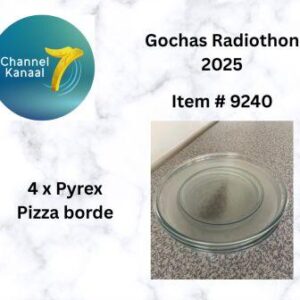 # 9240 - 4 x Pyrex Pizza borde - 36cm in deursnee