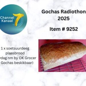 # 9252 - 1 x soetsuurdeeg plaasbroood - Varsgebak Vrydag 1 Augustus