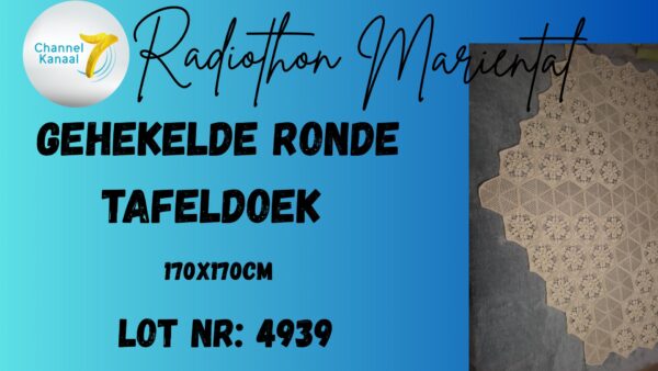 #4939 Gehekelde Ronde Tafeldoek