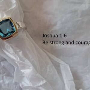 #0742 Braveheart 18ct geel goud & sterling silver dames ring met 'n topaas steen waarde: N$5500