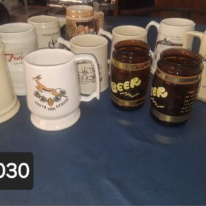 #8030  Versameling van 11 bier bekers N$ 500