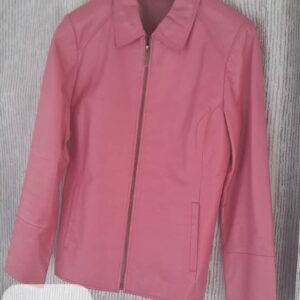 #7120 Pienk Egte Leer Dames Baadjie