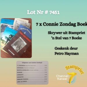 #7451 7 x Connie Zondag boeke, bekende Stamprietskrywer,