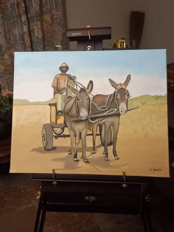#8672 Donkiekar Olieverf skildery op canvas 40 x 50