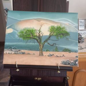 #8675 Landskap Skildery 30x42 Olieverf op canvas