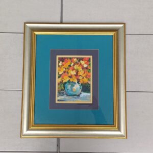 #0890 2x Framed oil painting