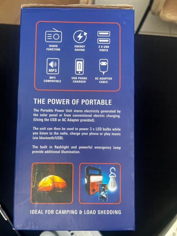 #0859 Every day Portable power unit with Solar panel - Image 2