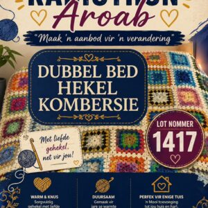#1417 dubbelbed hekel kombers