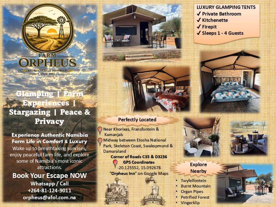 #2610: Orpheus Glamping 2 Pax, 2 nagte B&B OF 4 Pax 1 Nag B&B