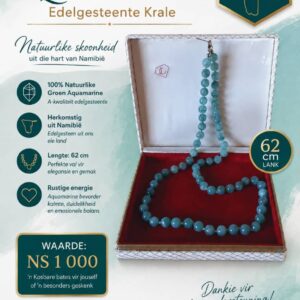 #2688: Groen Aquamarine Edelgesteente krale
