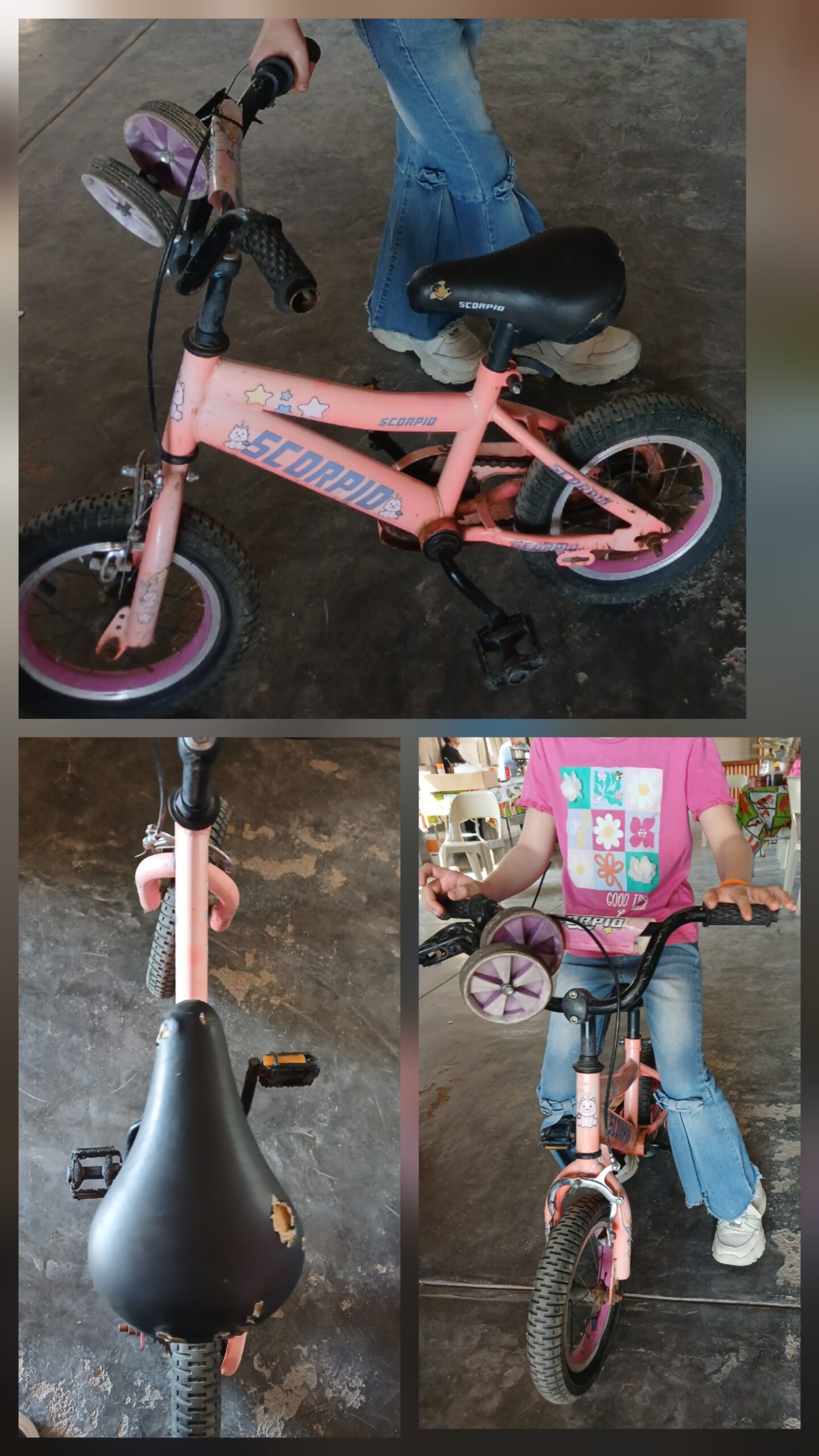 #2711: Scorpio pienk fiets vir kleuters
