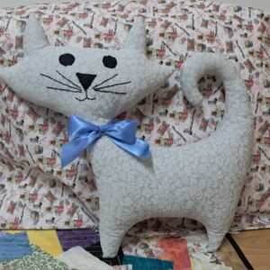 #2901 Grys materiaal kat