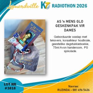 #3818 As 'n mens Glo Geskenkpak vir Dames