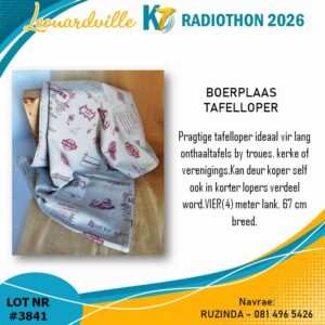 #3841 Boerplaas Tafelloper