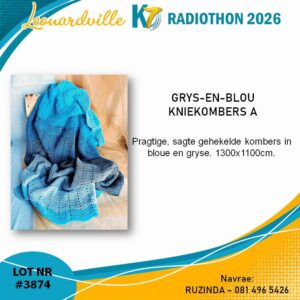 #3874 Grys-en-blou Kniekombers A