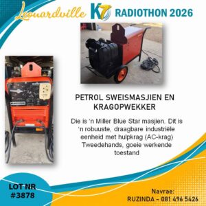 #3878 Petrol Sweismasjien en Kragopwekker
