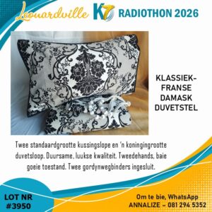 #3950 Klassiek Franse Damask Duvetstel