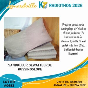 #0682 Sandkleur Gewatteerde Kussingslope