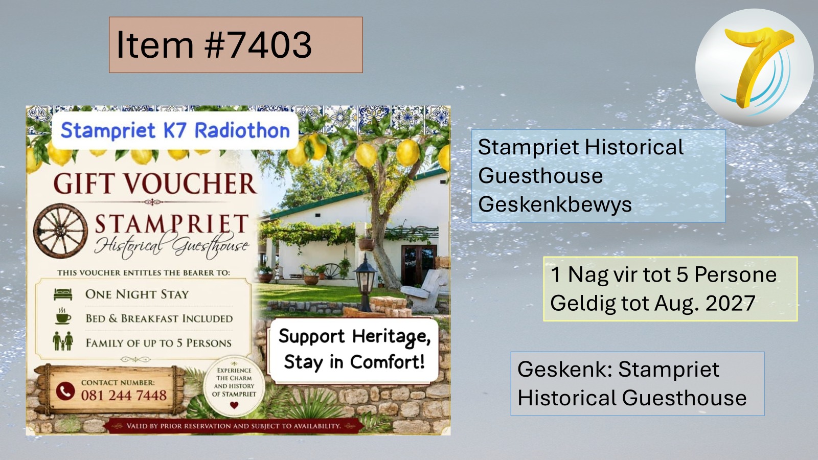 #7403 Stampriet Historical Guesthouse