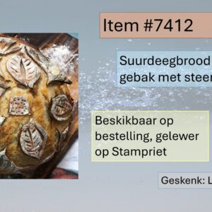 #7412 Suurdeegbrood gebak met steenmeel