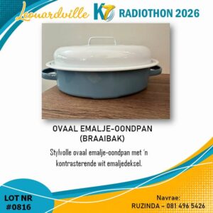 #0816 Ovaal Emalje-oondpan (Braaibak)