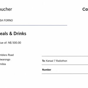 #5915 Casa Forno – Eet en Drink Bewys Waarde:N$500