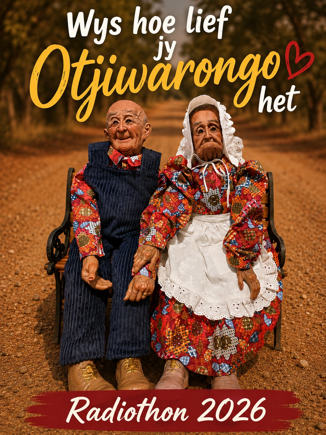 #5969 Oupa en Ouma Karakterpoppe (Versamelstuk) Otjiwarongo se Radiothon 2026-maskotte