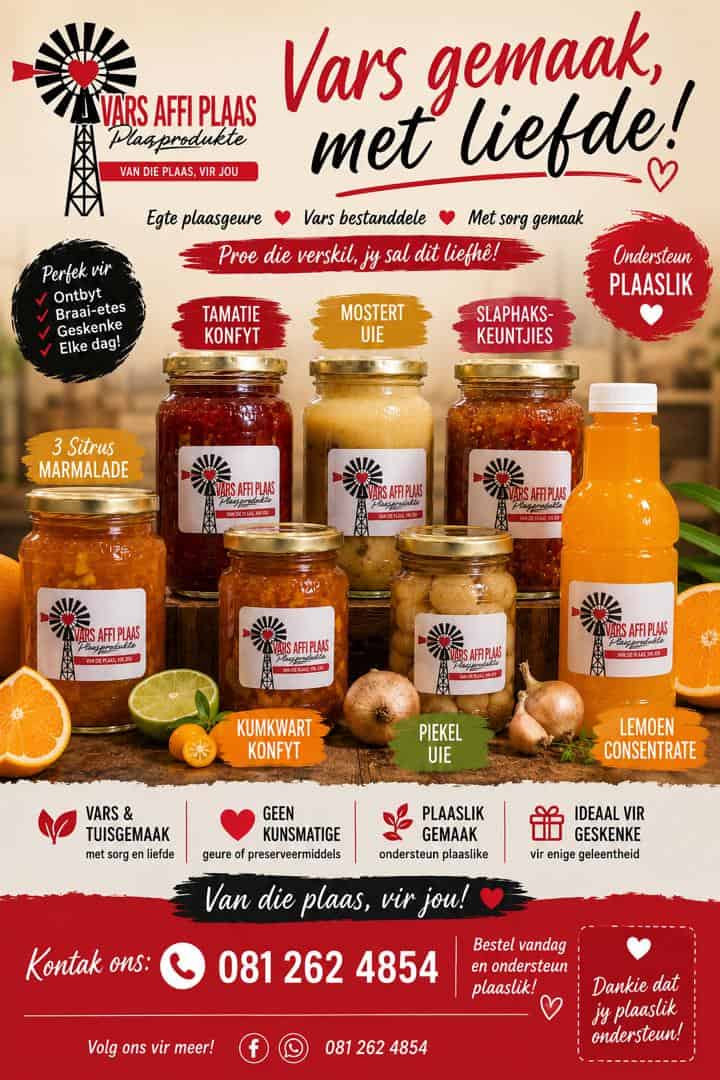 #5959 Vars Affi Plaas Plaasprodukte Geskenkpakket Waarde:N$525