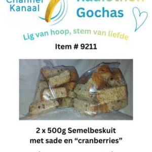 #9211 - 2 x 500g Semelbeskuit met sade en Cranberries