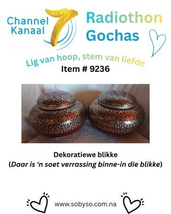 #9236 - 2 x dekoratiewe blikke met verrassing